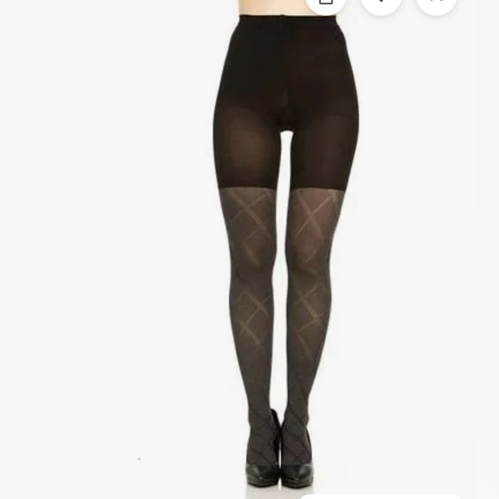 Assets by Spanx Sara Blakely Reversible Shaping Tights in Flipside Diamond